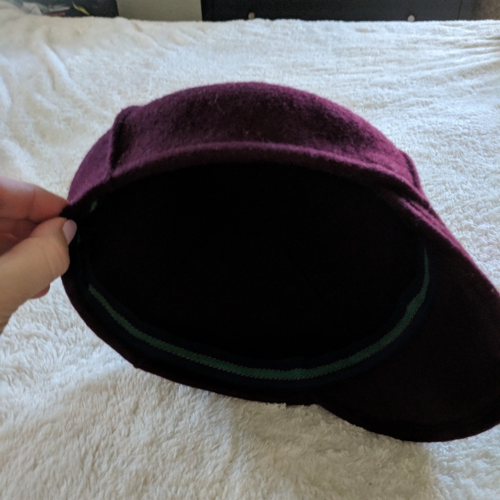 🌟last day:Tarnish Maroon Wool Felt Newsboy Hat - Picture 3 of 7